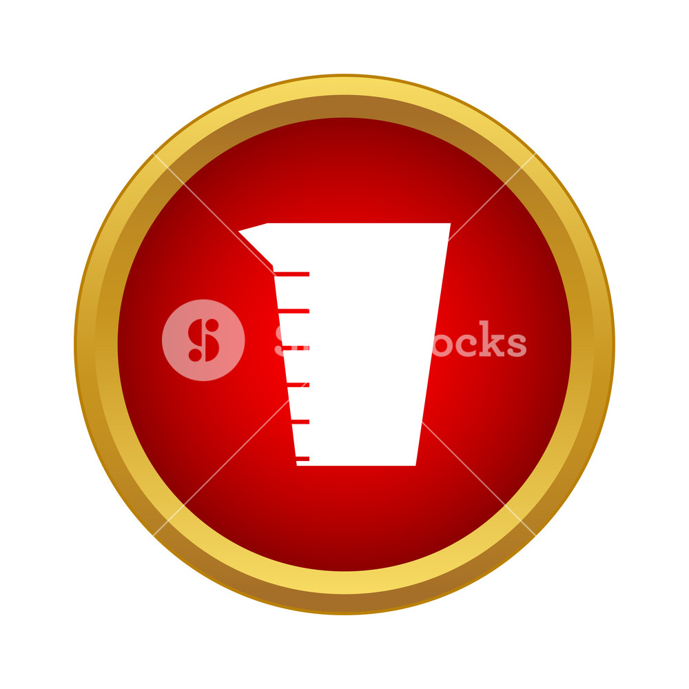 1000x1000 Measuring Cup Icon In Simple Style On A White Background Royalty