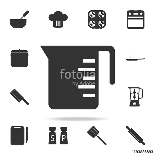 500x500 Measuring Cup Icon Set Of Chef And Kitchen Element Icons Premium