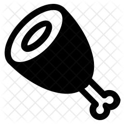 256x256 Meat Icon Of Glyph Style