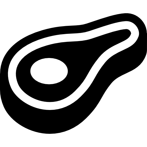 512x512 Meat Slice Silhouette Icons Free Download