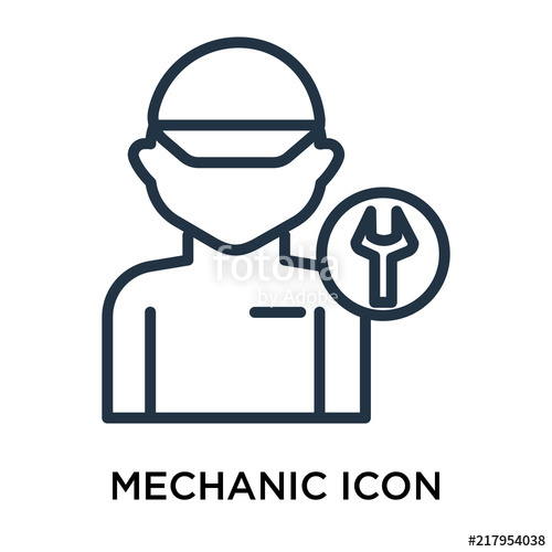 Mechanic Icon Isolated On White Background Simple And Editable 500x500 Mechanic Icon Isolated On White Background Simple And Editable