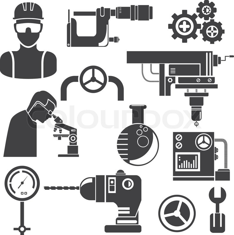 Mechanical Engineering And Tools Set Stock Vector Colourbox 796x800 Mechanical Engineering And Tools Set Stock Vector Colourbox