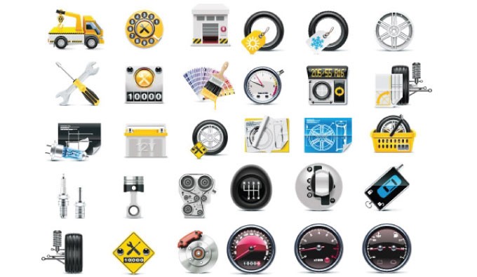 680x395 Mechanical Icons Vectorish