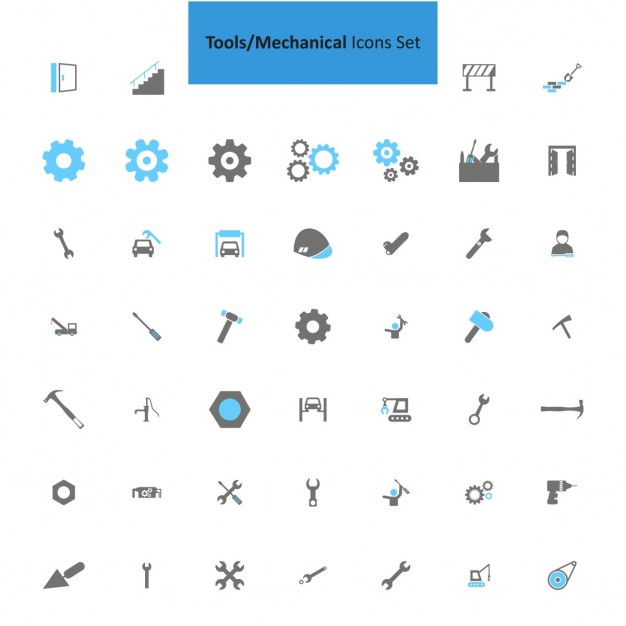 626x626 Mechanical Icons Collection Vector Free Download