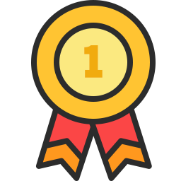 256x256 Medal Icon Simple Outline Filled