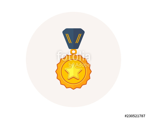 500x405 Winner Medal Icon Golden Prize Sign Success Award Symbol First