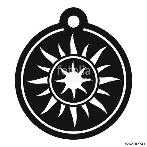 500x500 Magic Sun Medallion Icon Simple Illustration Of Magic Sun