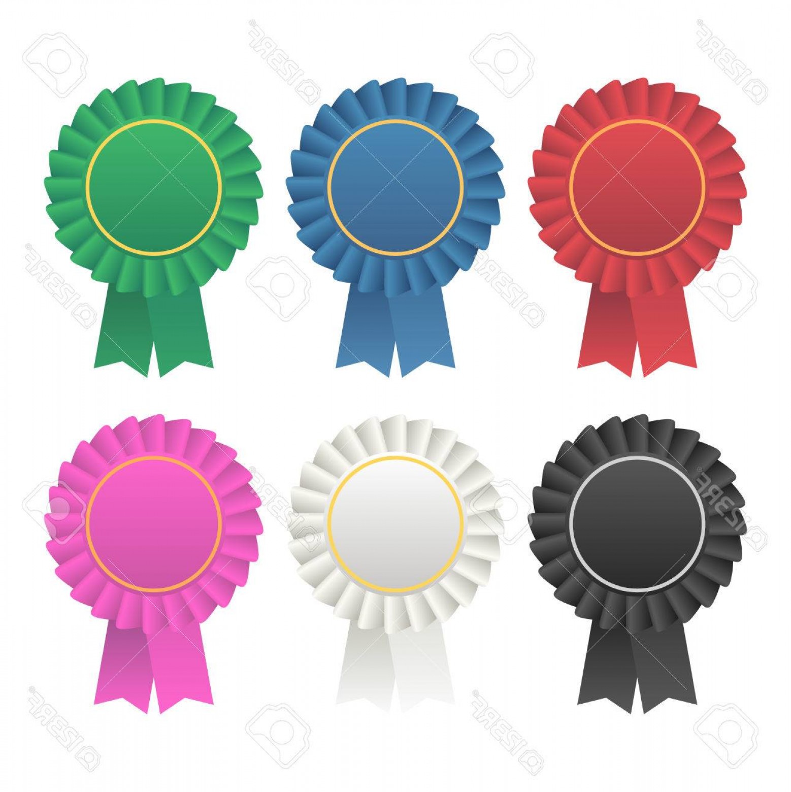 1558x1560 Photostock Vector Vector Rosette Award Ribbon Medallion Ribbon