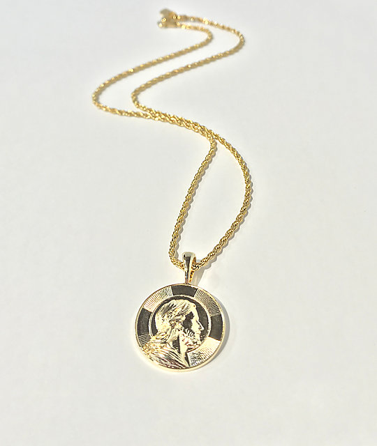 540x640 Saint Midas Icon Medallion Gold Necklace Zumiez Ca