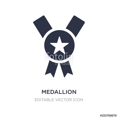 500x500 Medallion Icon On White Background Simple Element Illustration