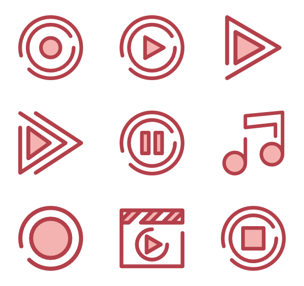 600x564 Media Player Buttons Icons