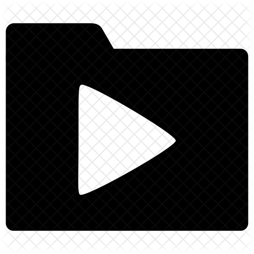 512x512 Media Folder Icon Of Glyph Style