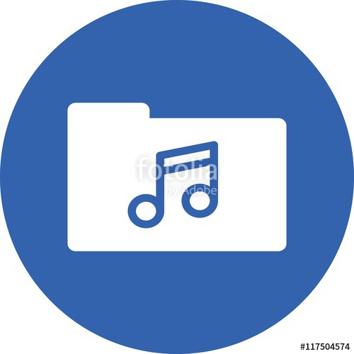500x500 Folder Icon Music Media Information Organize Computer Business