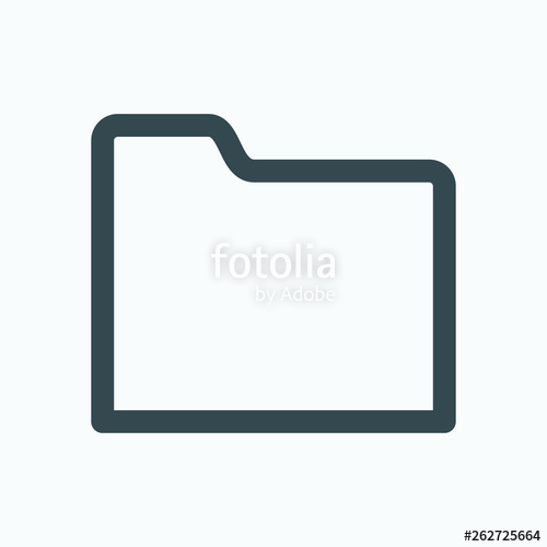 500x500 Folder Icon, Folder Isolated Vector Icon Stock Image