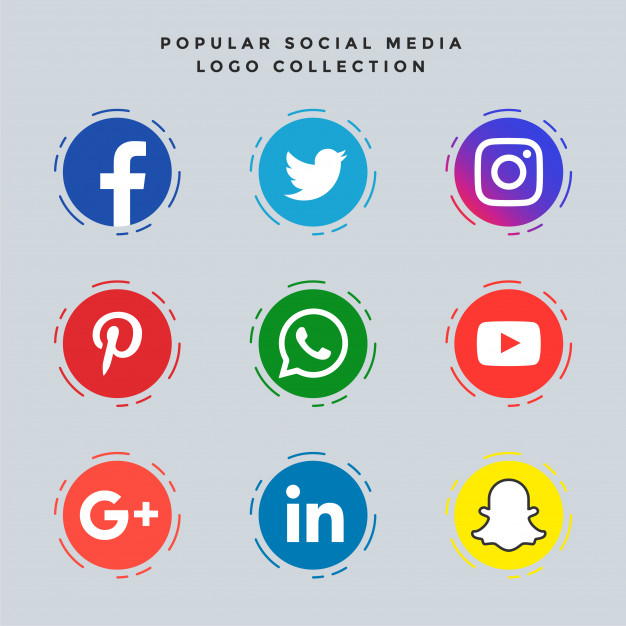 Popular Social Media Icons Set Vector Free Download 626x626 Popular Social Media Icons Set Vector Free Download