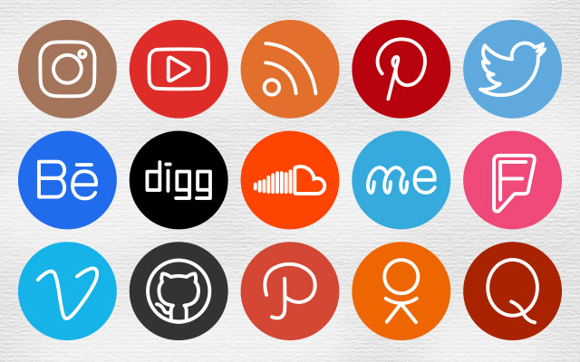 Circle Thin Social Media Icons World's Largest 640x400 Circle Thin Social Media Icons World's Largest