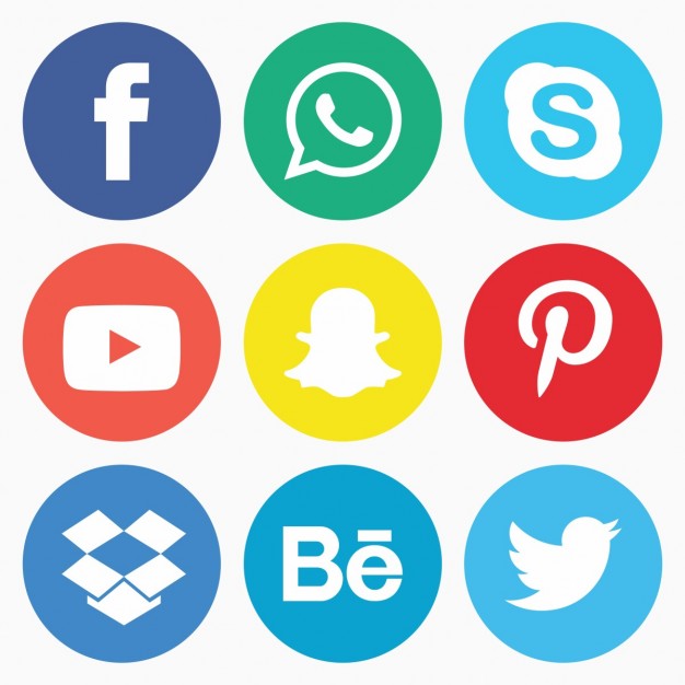 Social Media Icon Pack Vector Free Download 626x626 Social Media Icon Pack Vector Free Download