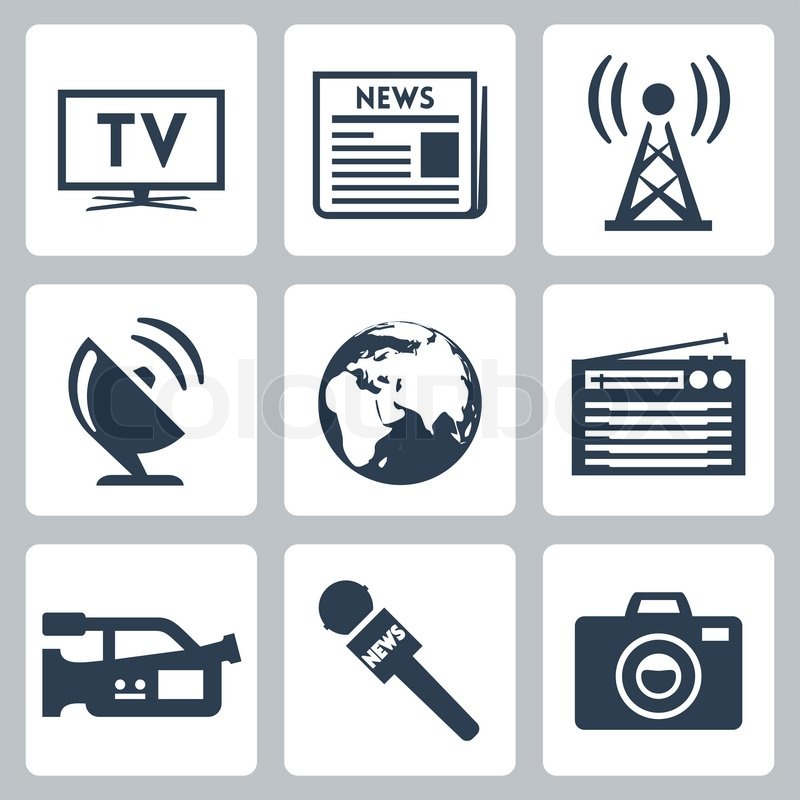 Vector Mass Media Icons Set Stock Vector Colourbox 800x800 Vector Mass Media Icons Set Stock Vector Colourbox