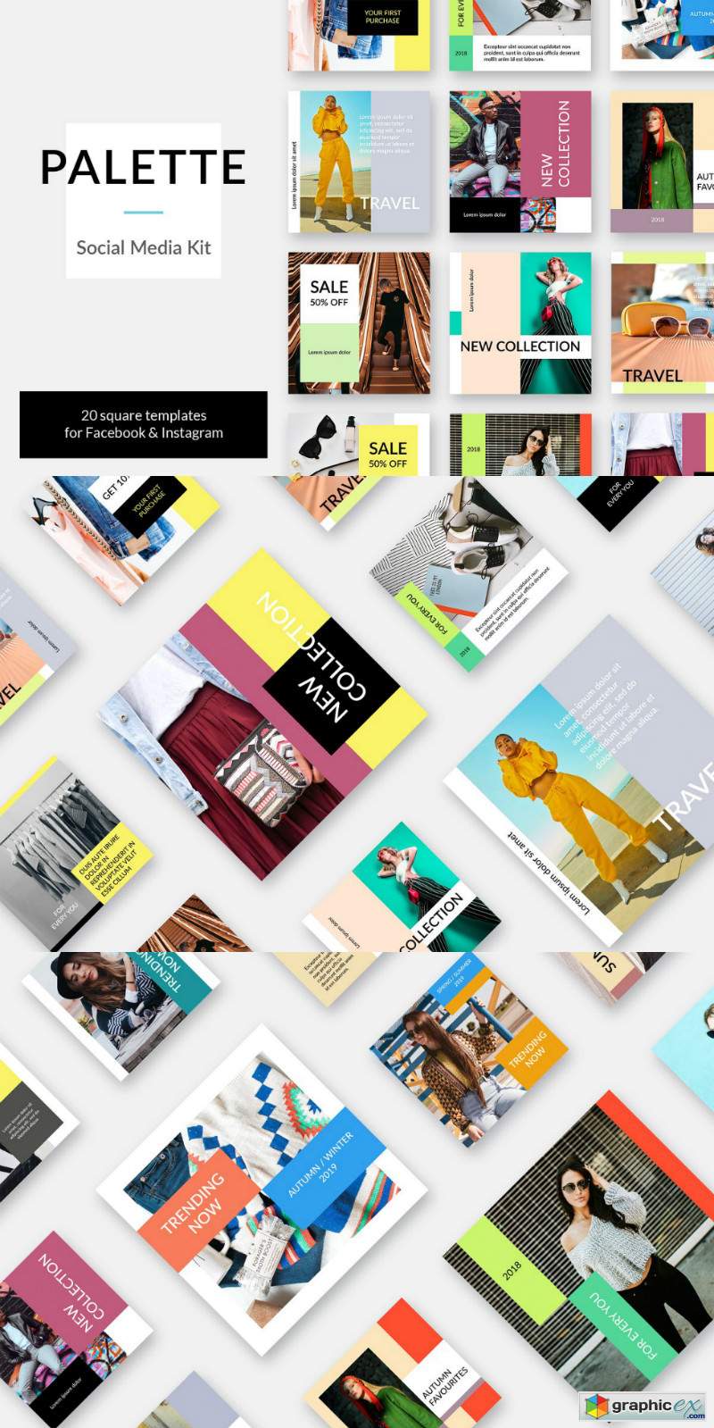 Palette Social Media Kit Free Download Vector Stock Image 800x1599 Palette Social Media Kit Free Download Vector Stock Image