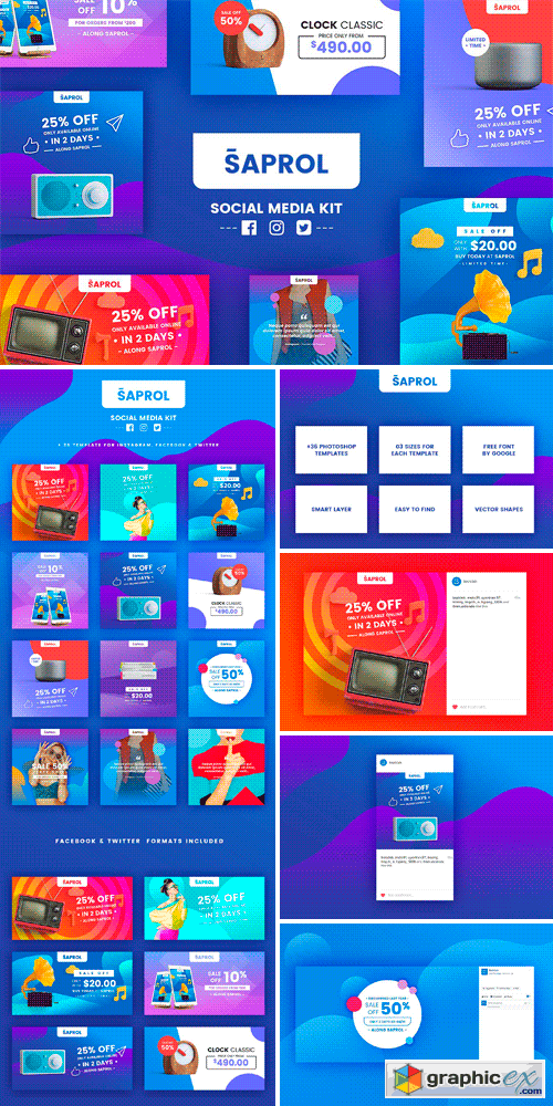 Saprol Social Media Kit Free Download Vector Stock Image 500x1000 Saprol Social Media Kit Free Download Vector Stock Image