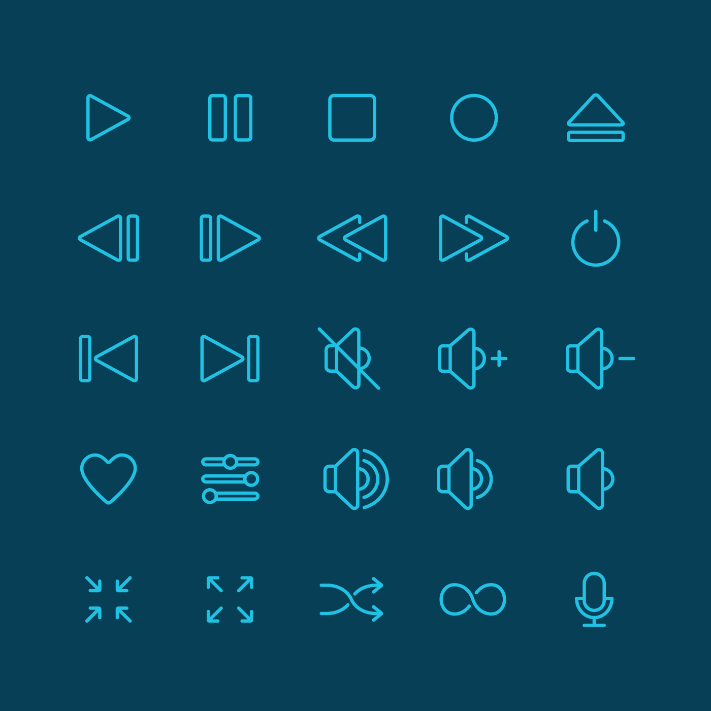 Free Download Media Player Icon Set On Behance 1400x1400 Free Download Media Player Icon Set On Behance