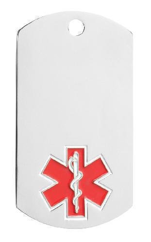 311x500 Medical Alert Dog Tag, Silver Icon Series Medals Dog Tags