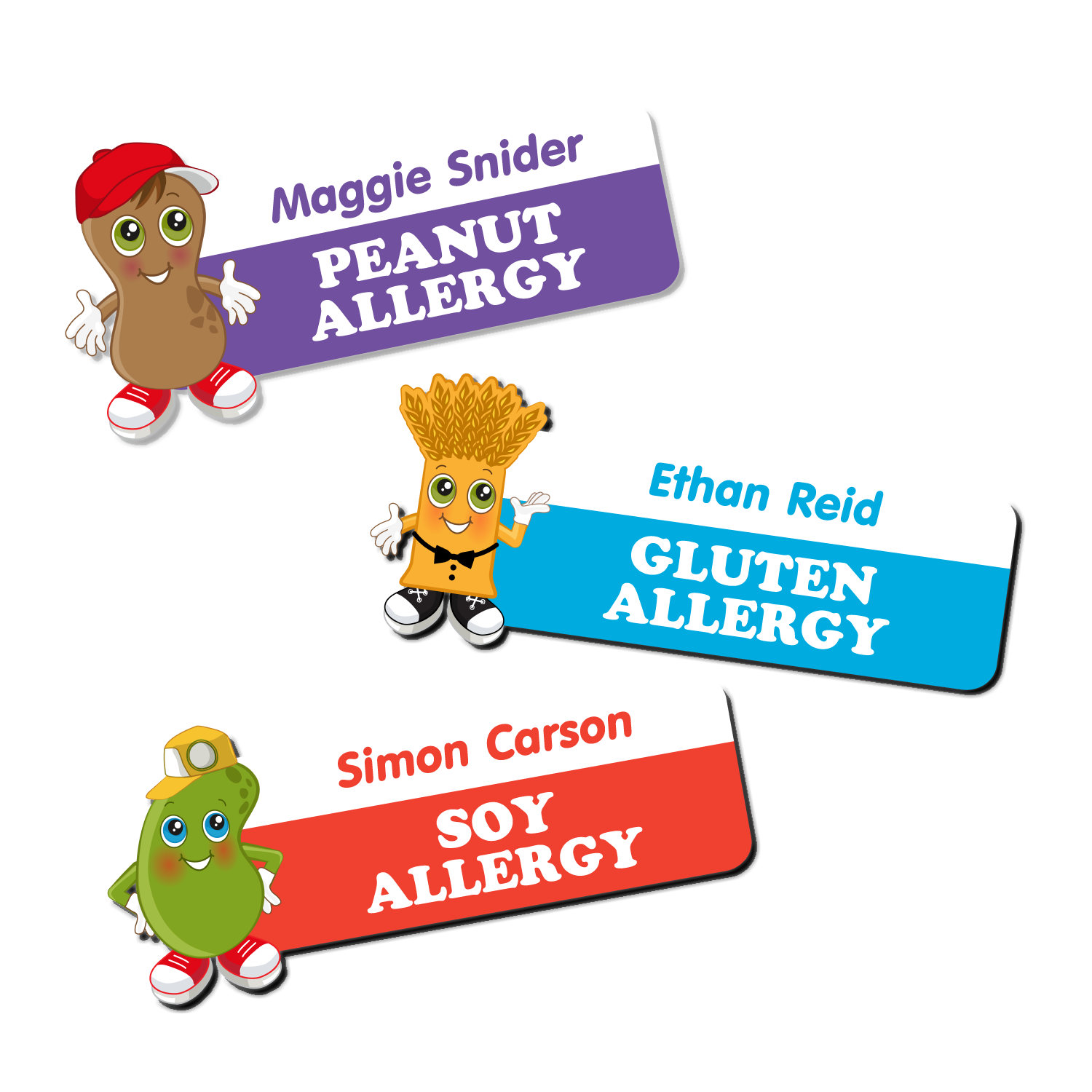 1500x1500 Allergy And Medical Alert Icon Name Labels Etsy