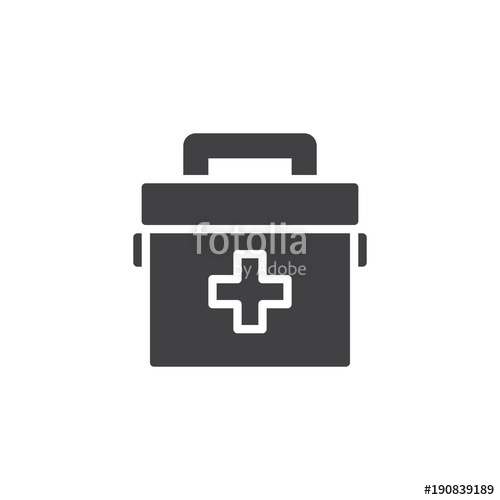500x500 Medical Bag Icon Vector, Filled Flat Sign, Solid Pictogram