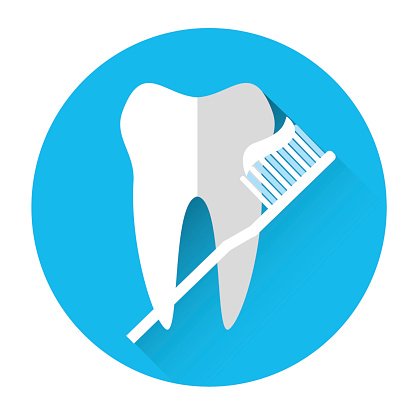416x416 Tooth With Brush Medical Care Icon Premium Clipart