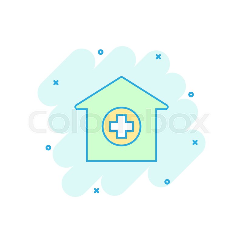 800x800 Vector Cartoon Hospital Building Icon Stock Vector Colourbox