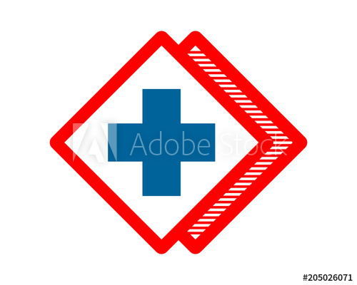 500x400 Cross Rhombus Pharmacy Medical Clinic Image Vector Icon Logo