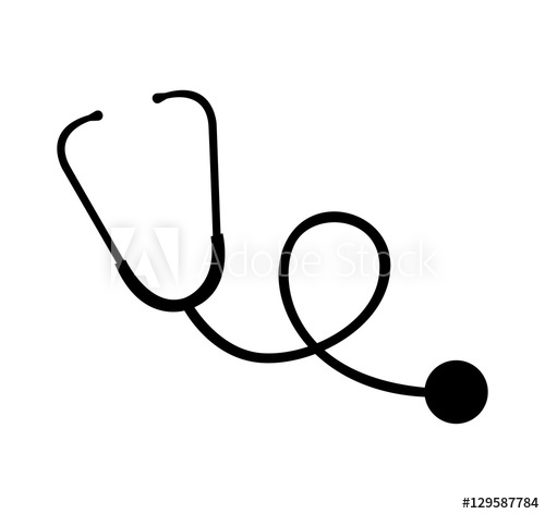 500x472 Stethoscope Medical Device Icon Vector Illustration Design