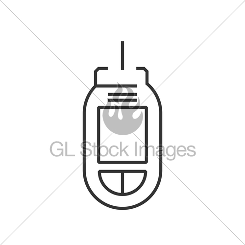 500x500 Line Icon Medical Device Icon, Diabetes Flat Icon Gl Stock Images