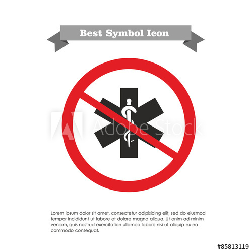 500x500 No Medical Emergency Symbol Icon