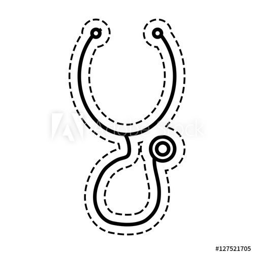 500x500 Stethoscope Medical Equipment Icon Vector Illustration Graphic