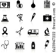 185x179 Free Art Print Of Flat Icon Of Nurse And Medical Equipment