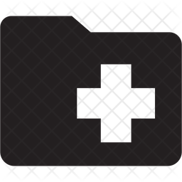 256x256 Medical Folder Icon Of Glyph Style