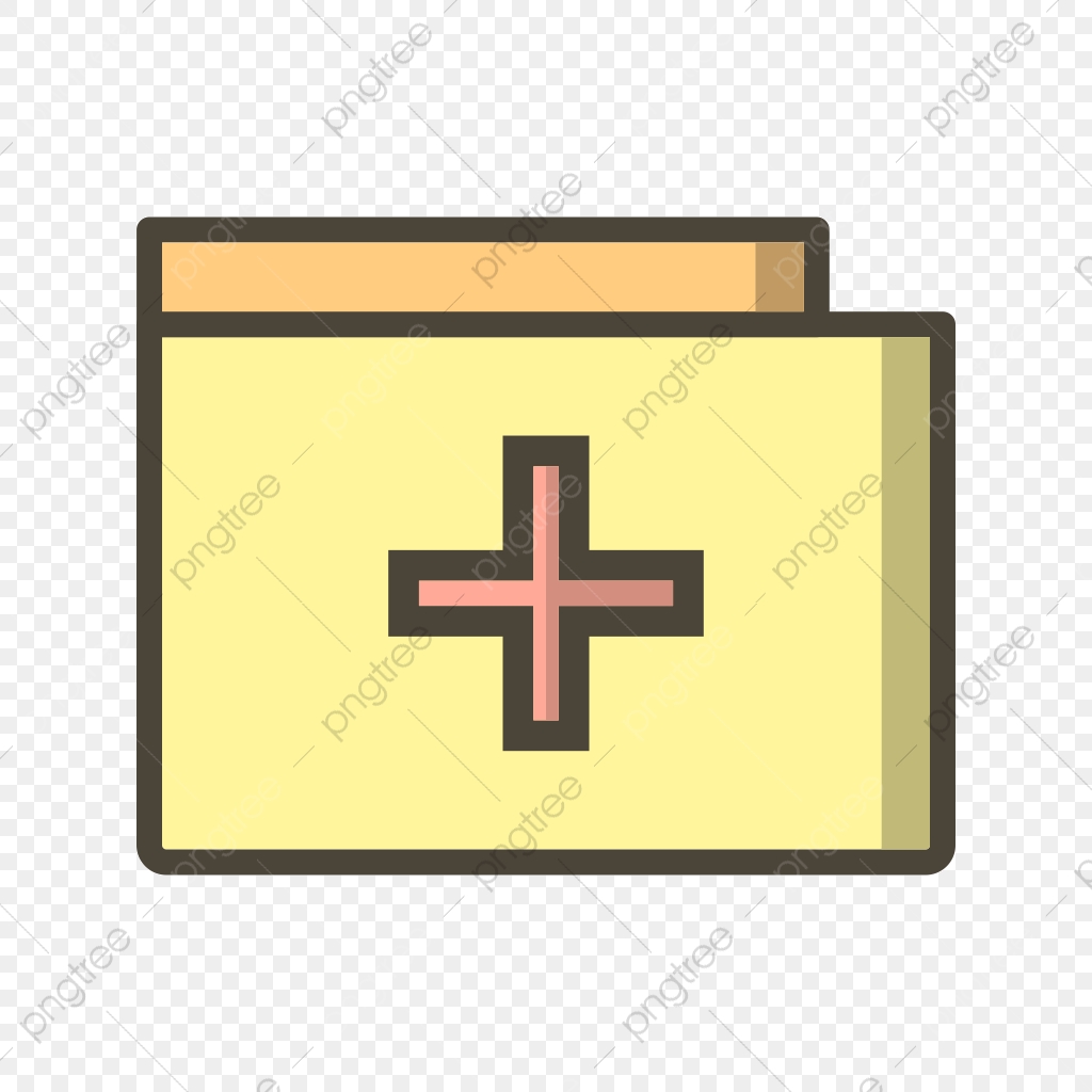 1024x1024 Medical Folder Vector Icon, Medical Document Icon, Medical