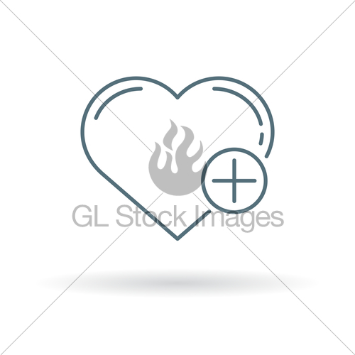 500x500 Medical Heart Icon Gl Stock Images