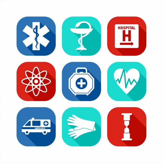 626x626 Flat Medical Icon Set Vector Free Download