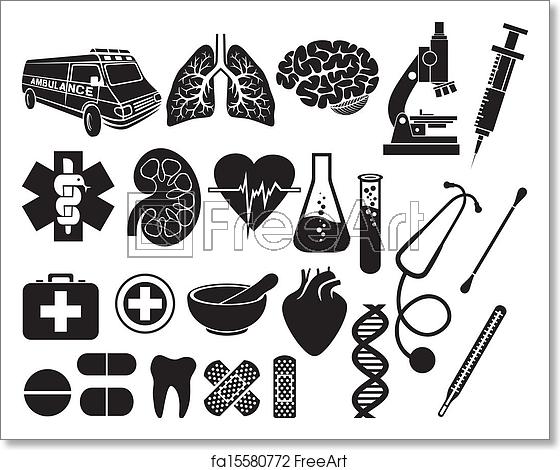 560x470 Free Art Print Of Medical Icon Set Medical Icon Set