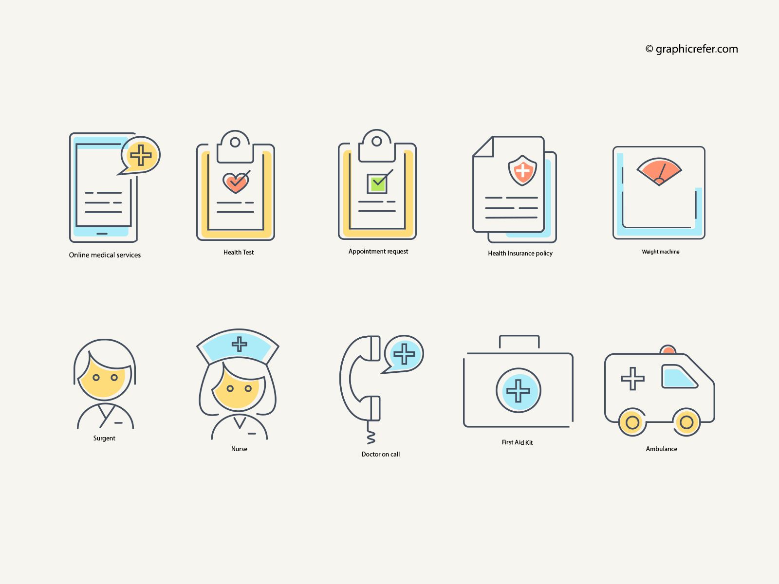 1600x1200 Free Medical Icon Set For Online Health Care Application Flat