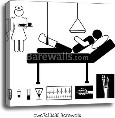 382x390 Medical Icon Set, Canvas Print Barewalls Posters Prints