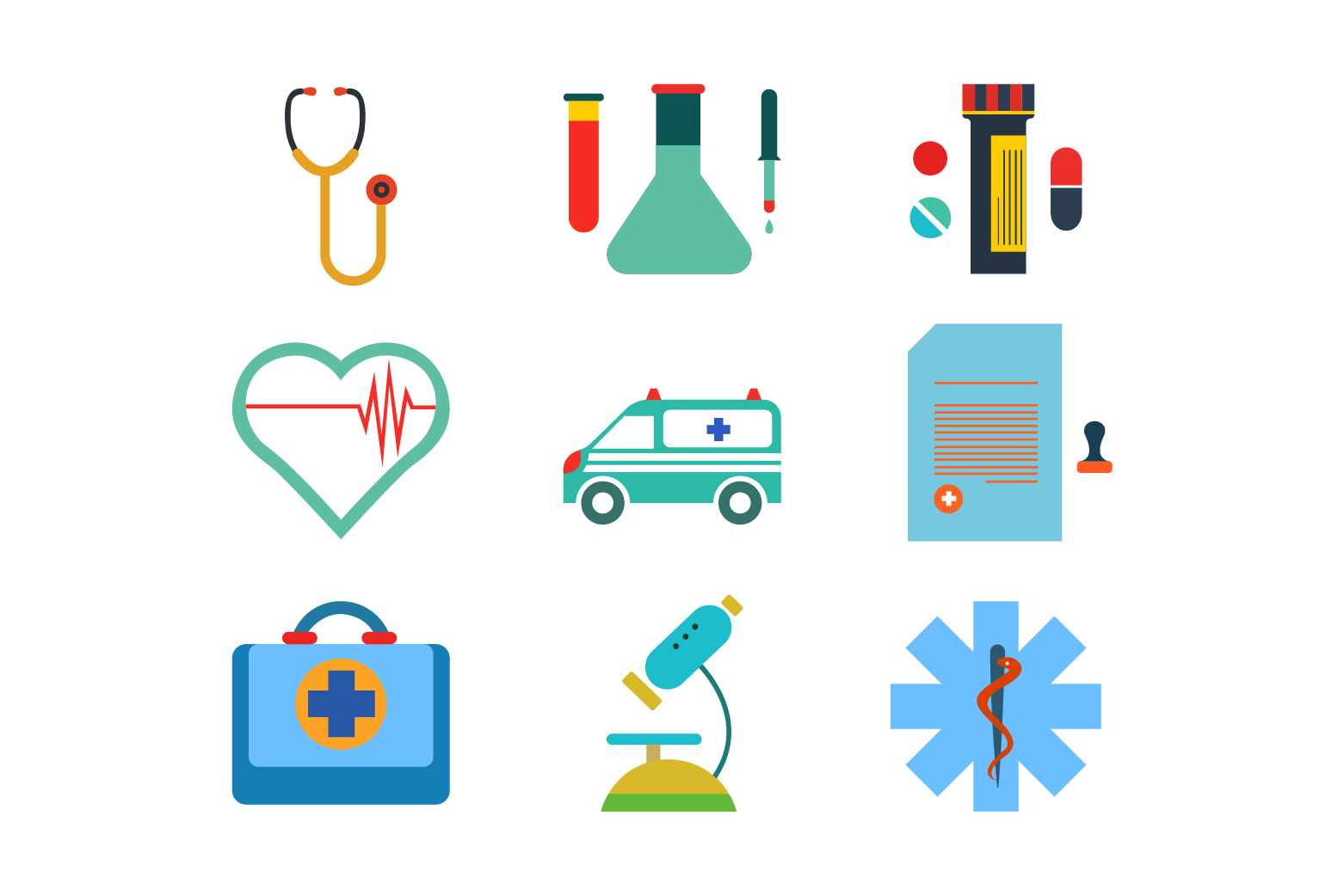 1562x1042 Medical Icon Set Graphic