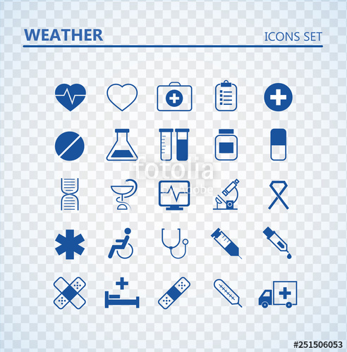 492x500 Medical Icon Set Silhouette Hospital Vector Signs Medicine