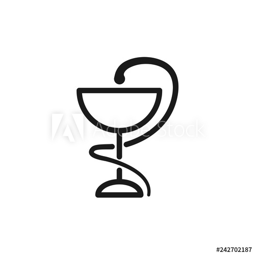 500x500 Pharmacy Vector Illustration Pharmacy Icon With Caduceus Symbol