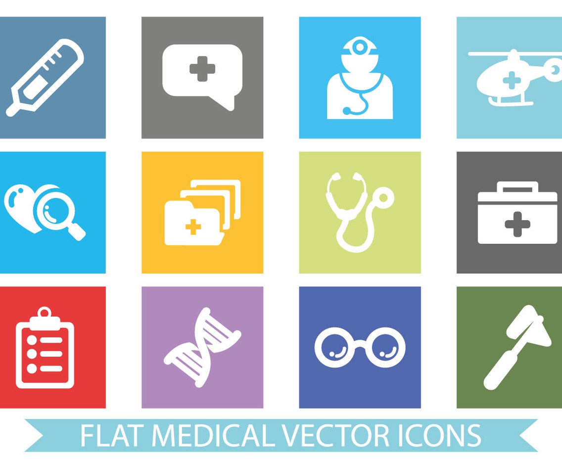 1136x936 Flat Medical Vector Icons Vector Art Graphics