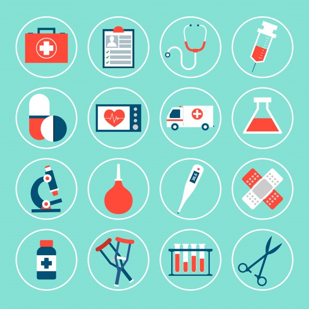 626x626 Pack Of Medical Icons Vector Free Download