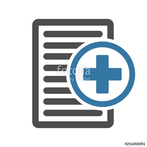500x500 Medical Insurance Icon Flat Icon Vector Illustration Stock
