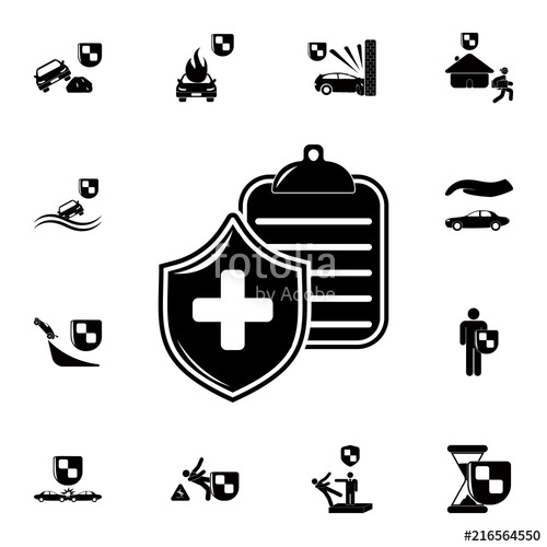500x500 Medical Insurance Policy Icon Detailed Set Of Insurance Icons